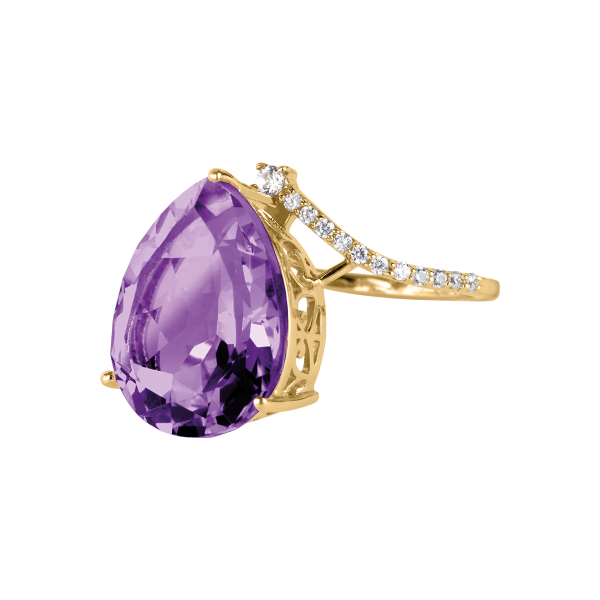 Jacques Lemans SE-R160D54 Damen Ring Gr. 54 Sterlingsilber mit Amethyst